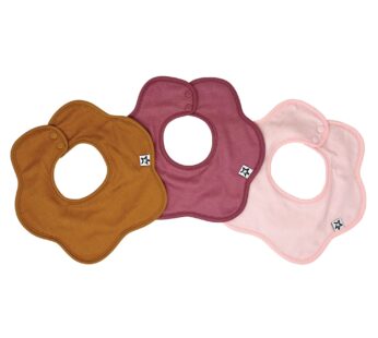 Tiny Twinkle Roundabout Drool Bibs 3 Pack – 360 Rotating Water Resistant and Absorbent Teething Baby Bibs (Cinnamon Set 3-Pack)