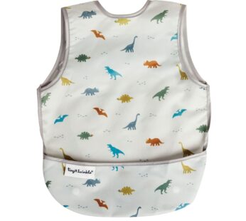 Tiny Twinkle Mess Proof Baby Bib for Boys | Waterproof Toddler Bib for Eating | Baby Apron for Feeding, Machine Washable | Perfect Shower Gift (Dinosaur, 2-4Y)