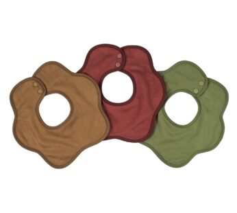 Tiny Twinkle Roundabout Drool Bibs 3 Pack – 360 Rotating Waterproof and Absorbent Teething Baby Bibs (Girl Natural Set)