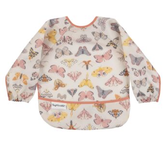 Tiny Twinkle Long Sleeve Bib for Babies & Toddlers | Waterproof Smock Bib for Eating | Machine Washable & Mess-Proof Feeding Essentials | Newborn Shower Gift (Flutter, 6?24M)