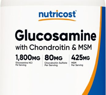Nutricost Glucosamine 1800mg with Chondroitin & MSM, 240 Tablets, GMO-Free
